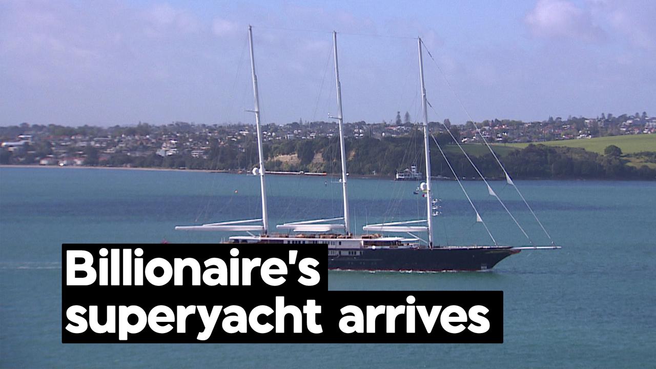 Watch: Amazon founder Jeff Bezos' $800m superyacht sails into Auckland