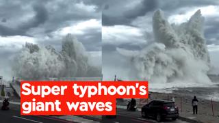News in 90 seconds: Incredible scenes as typhoon whips up massive swells
