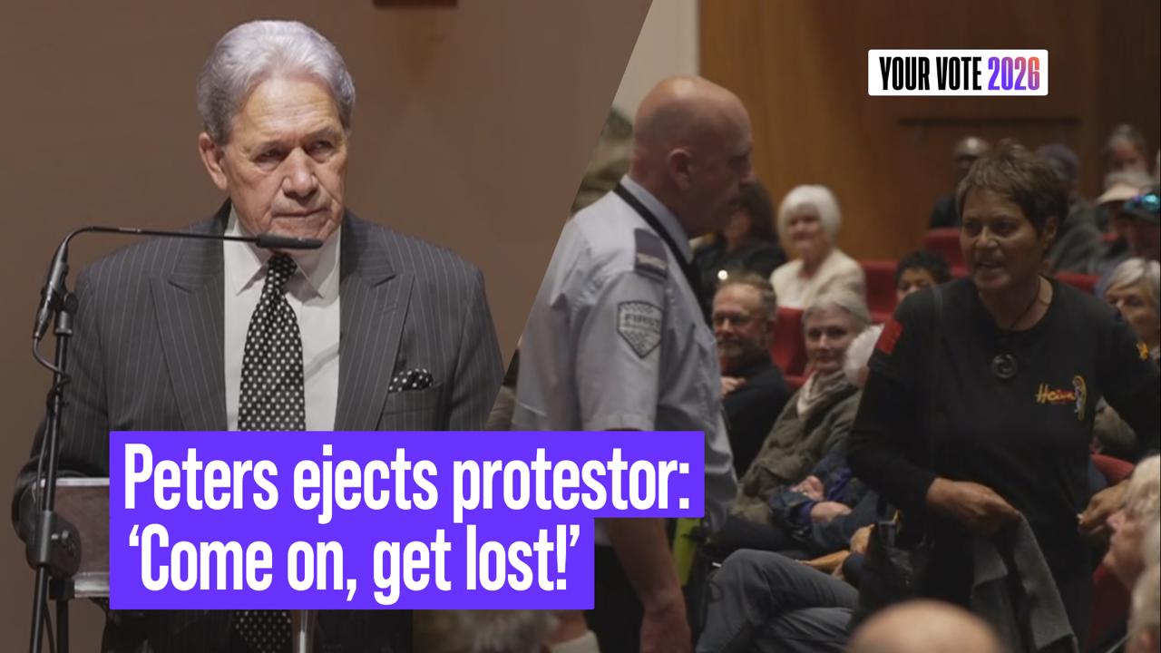 'Get lost!': Peters throws out heckler as party leaders hit campaign trail