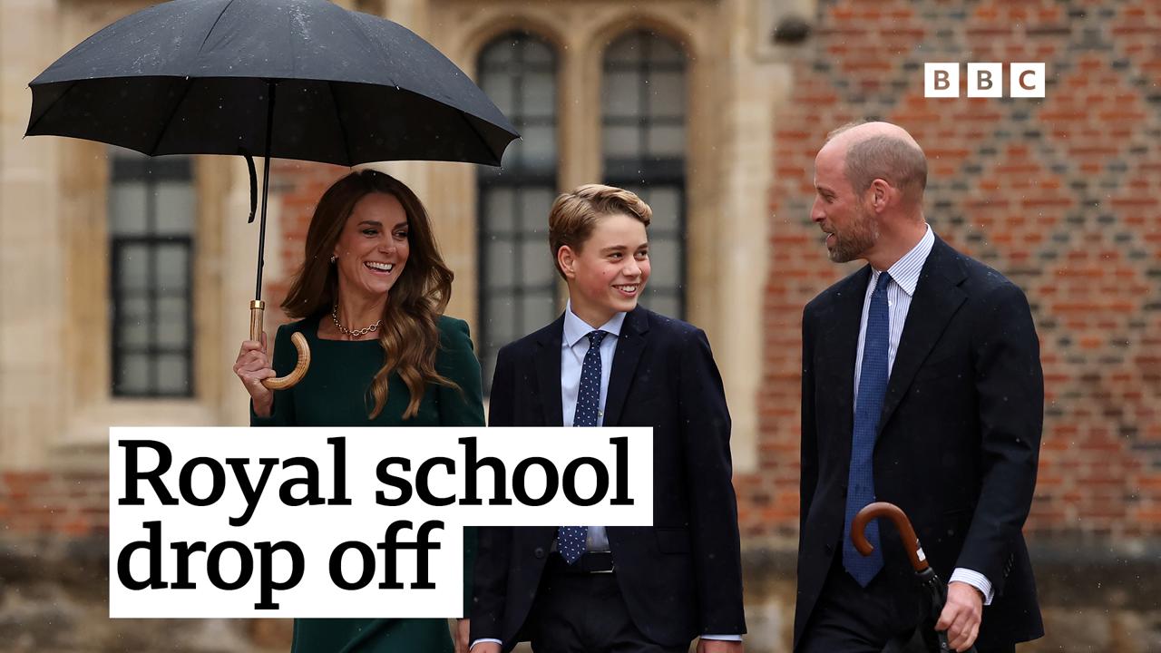 Prince George dropped off by parents for first day at boarding school