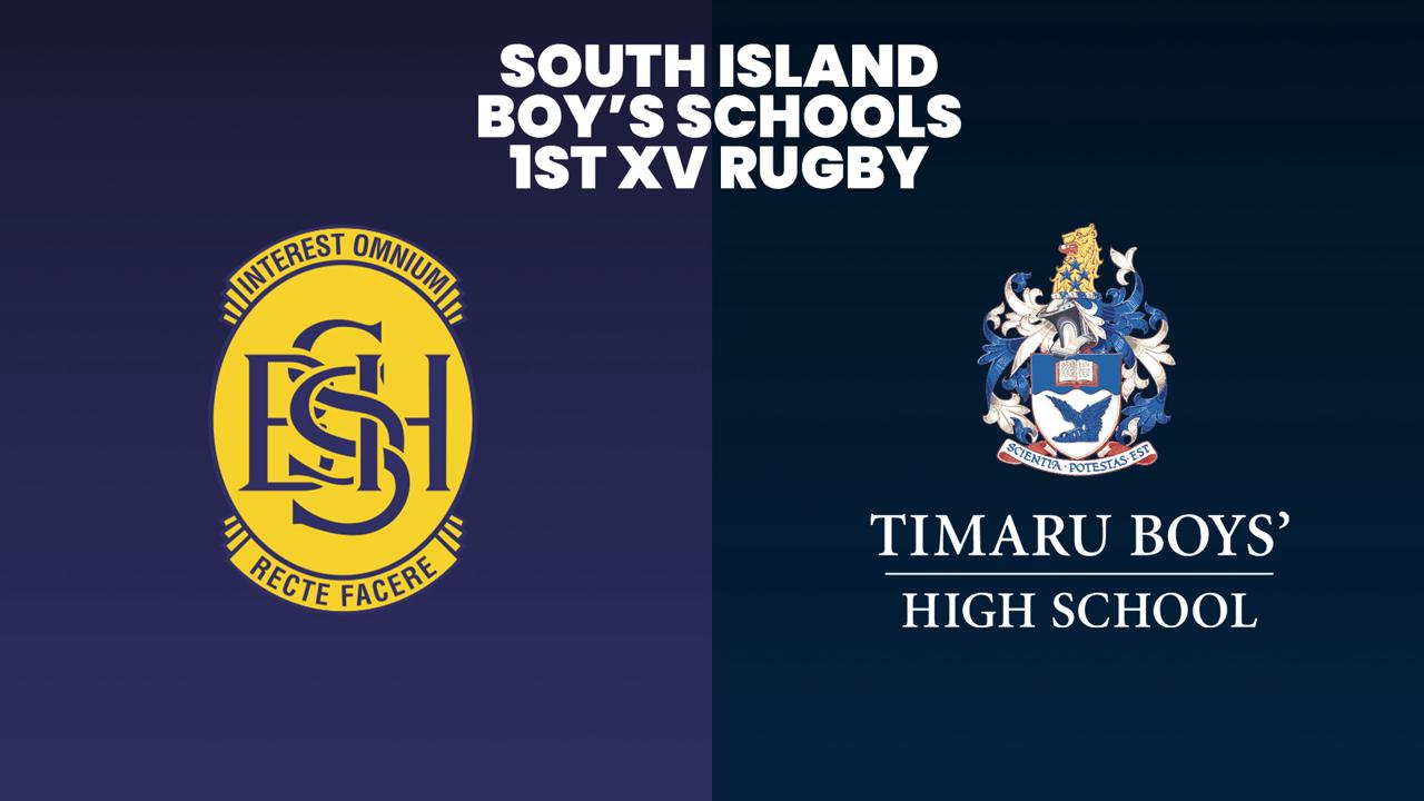 Shirley Boys v Timaru Boys