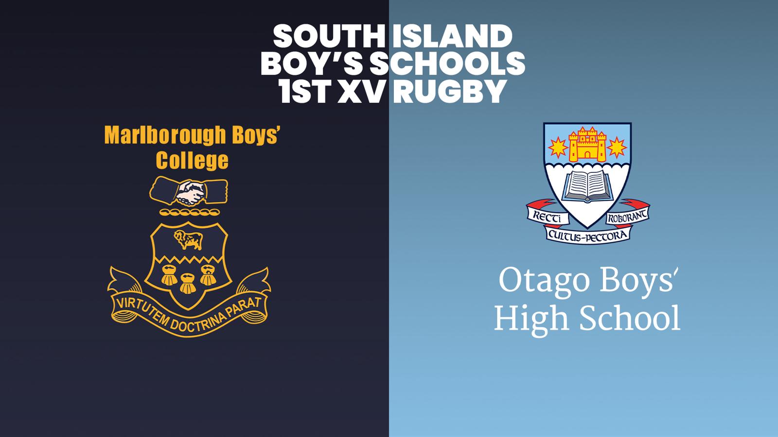 Marlborough Boys v Otago Boys