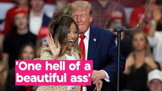 Rapper Nicki Minaj joins Trump onstage at Michigan rally