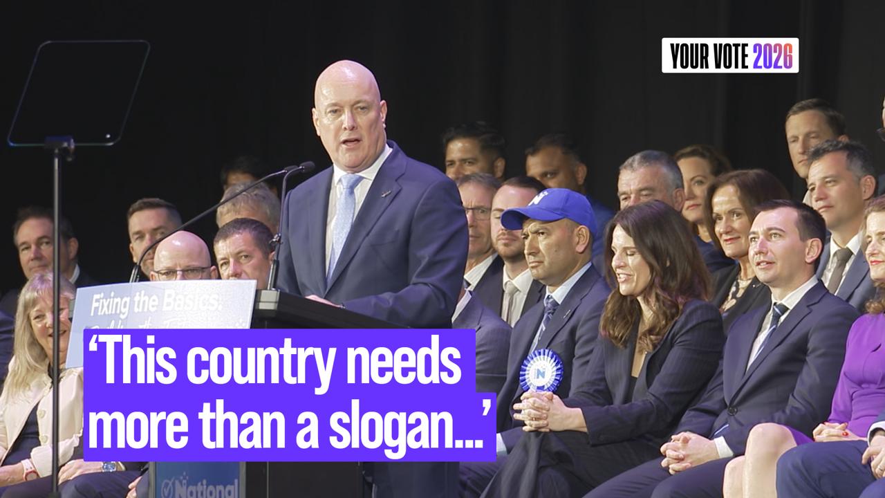 Empty seats at National's campaign launch as party reiterates existing policies