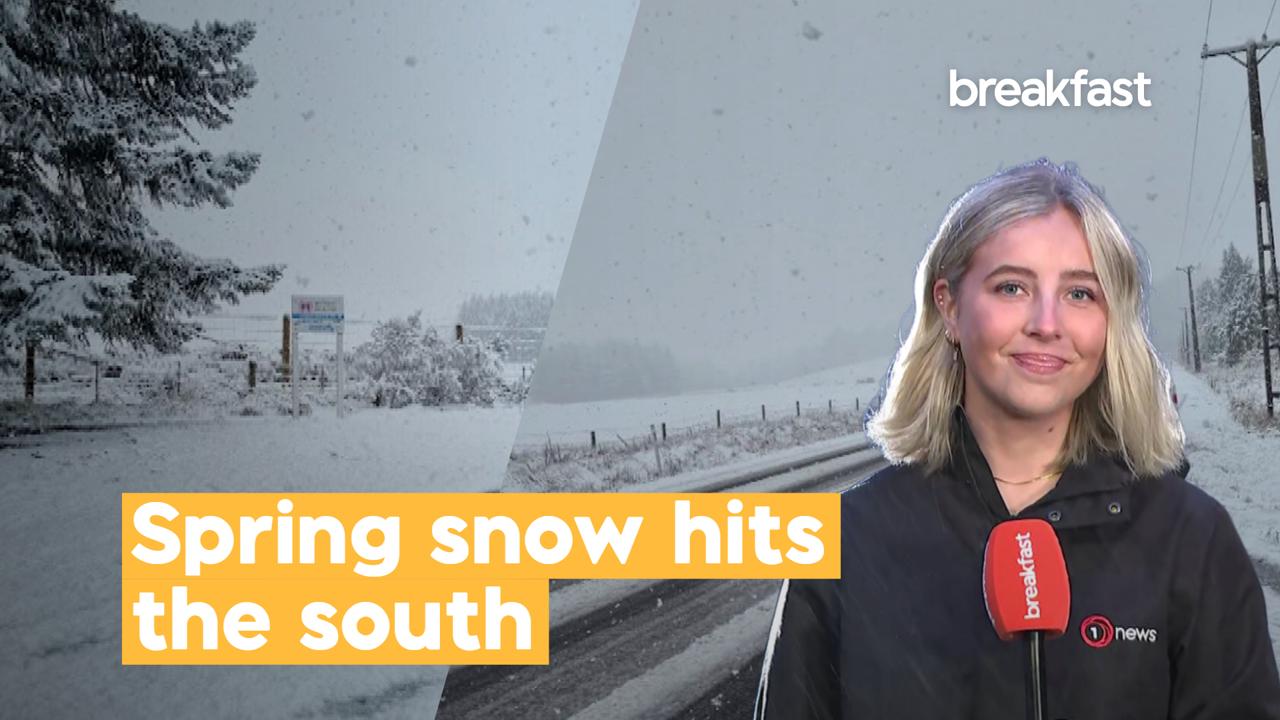 Snow blankets southern roads as spring cold snap bites