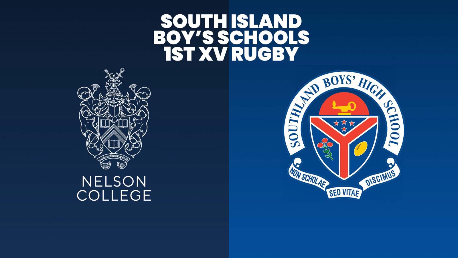 Nelson College v Southland Boys