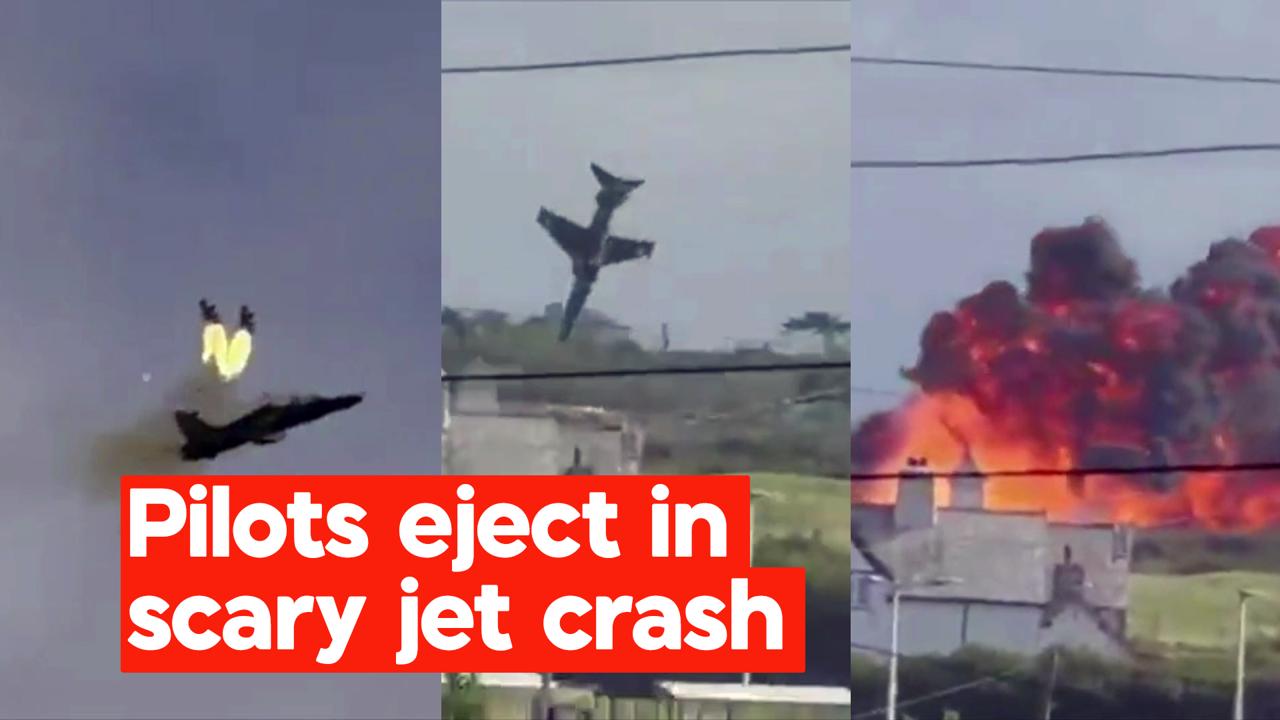 News in 90 seconds: Moment British RAF jet slams into Welsh countryside